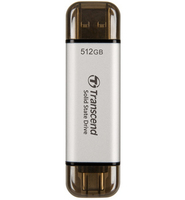 Transcend ESD310 512GB USB-A/C 3.2 Gen2 1050MB/s Silver - TS512GESD310S