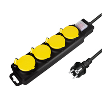 LogiLink LPS254 1,5 m 4 prises CA Extérieur Type F IP44