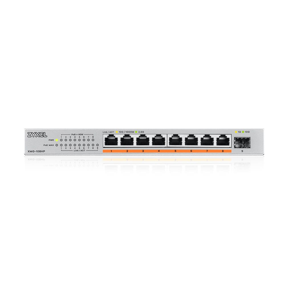 ZyXEL Switch XMG-105 8 Port Multigig Switch - Device - 8 ports - XMG-108HP-EU0101F