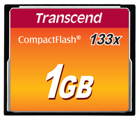 Transcend CompactFlash 133x 1GB 50MB/s MLC Minneskort - TS1GCF133
