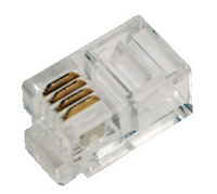 Connecteur LogiLink RJ10, paquet de 100, plaqué or