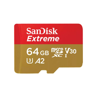 SanDisk Extreme 64GB MicroSDXC-kort - SDSQXAH-064G-GN6GN