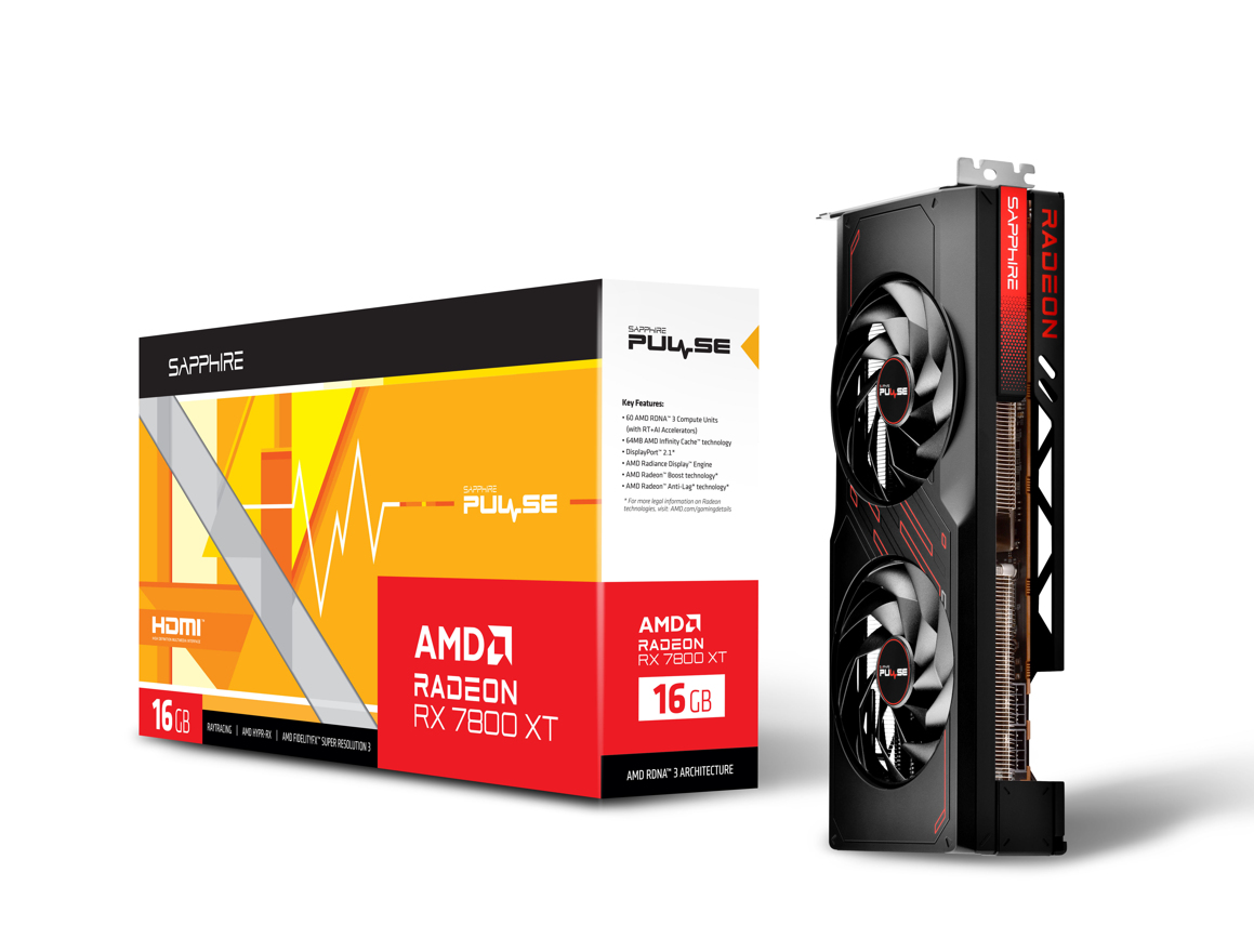 Carte graphique Sapphire RX 7800 XT 16 Go GDDR6 - Ultra haute résolution