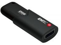EMTEC B120 Click Secure - 256 GB - USB Type-A - 3.2 Gen 2 (3.1 Gen 2) - Slide - Black - ECMMD256GB123