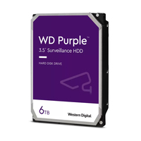 WD Purple 6TB - 3,5" hårddisk optimerad för videoövervakning - WD64PURZ