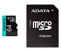 ADATA Premier Pro 64GB microSDXC UHS-I, 100MB/s läs, 80MB/s skriv - AUSDX64GUI3V30SA2-RA1