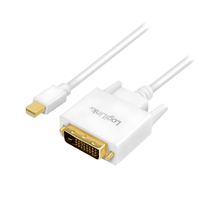 LogiLink CV0137 Mini DisplayPort till DVI-kabel 1,8m guld - CV0137