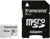 Transcend microSDHC 300S 32GB 95MB/s Klass 10 Adapter - TS32GUSD300S-A