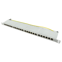 LogiLink NP0062 Panneau de brassage en métal gris 10GbE RJ-45 Cat6a 0,5U