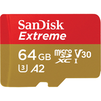 SanDisk Extreme 64GB MicroSDXC-kort - SDSQXAH-064G-GN6AA