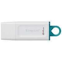 Kingston USB-minne 64GB USB 3.2 Gen 1 Vit Kapslat Kompakt Design