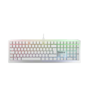 Cherry MV3.0 RGB - Pleine taille (100 %) - USB - Mécanique - QWERTZ - LED RGB - Argent - Blanc