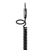 MIXIT spiralkabel - ljudkabel - stereo minijackplugg (M) ( AV10126CW06-BLK ) - AV10126CW06-BLK