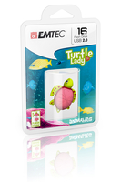 EMTEC Turtle Lady - 16 GB - USB Type-A - 2.0 - 18 MB/s - Cap - Green,Pink - ECMMD16GM335