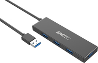 EMTEC T620A Hub Type-A Classic - USB 3.2 Gen 1 (3.1 Gen 1) Type-A - USB 3.2 Gen 1 (3.1 Gen 1) Type-A - Noir
