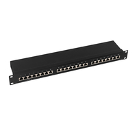 LogiLink NP0055 Panneau de brassage Cat6 S/UTP en acier noir 19"