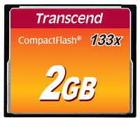 Transcend CompactFlash 133x 2GB 50MB/s MLC Memory Card - TS2GCF133