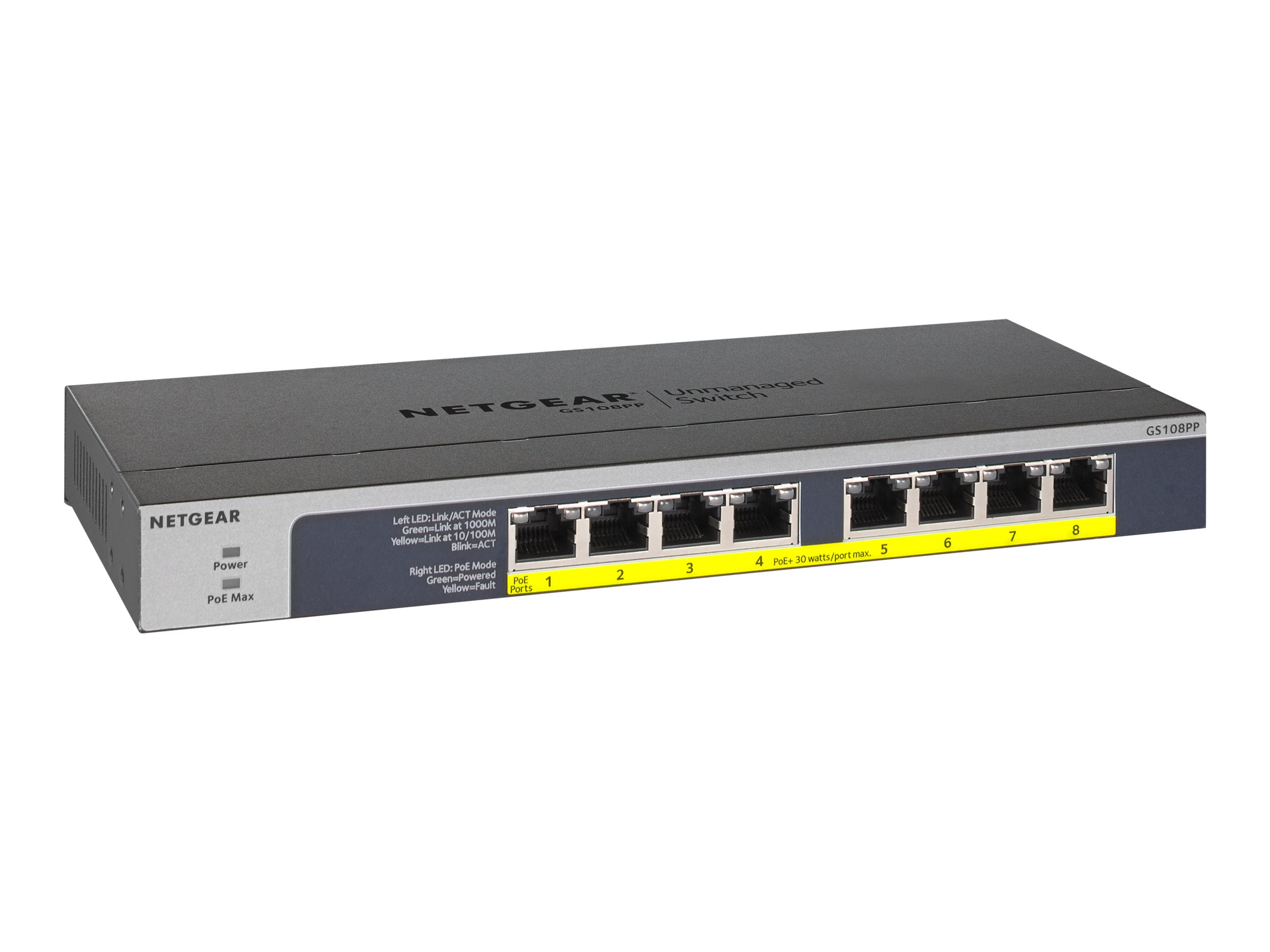 NETGEAR GS108PP PoE+ Switch