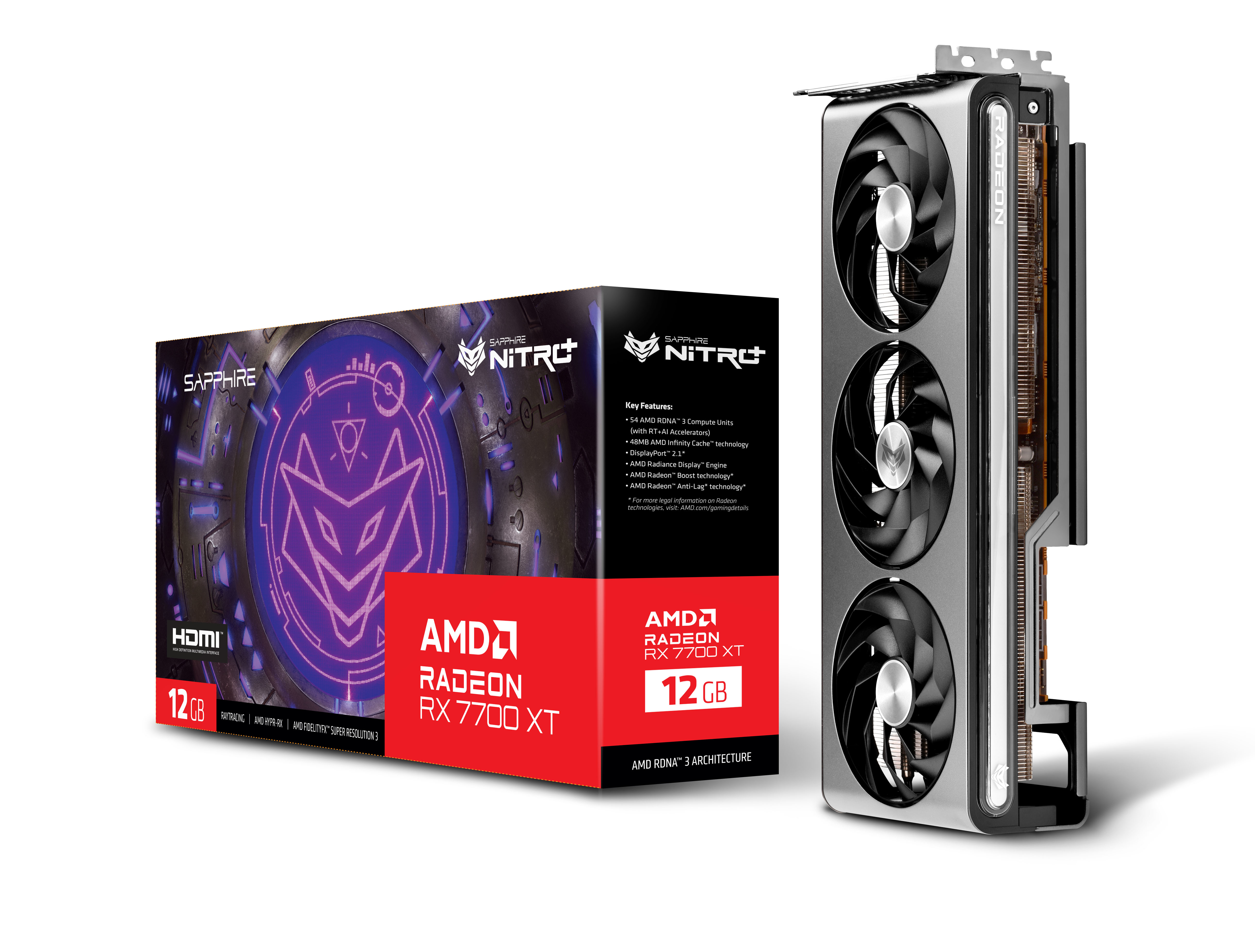 Sapphire NITRO+ Radeon RX 7700 XT 12 Go - Graphismes gaming optimisés