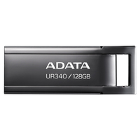 ADATA UR340 128GB USB 3.2 Gen 2, 100MB/s, with cover, black - AROY-UR340-128GBK