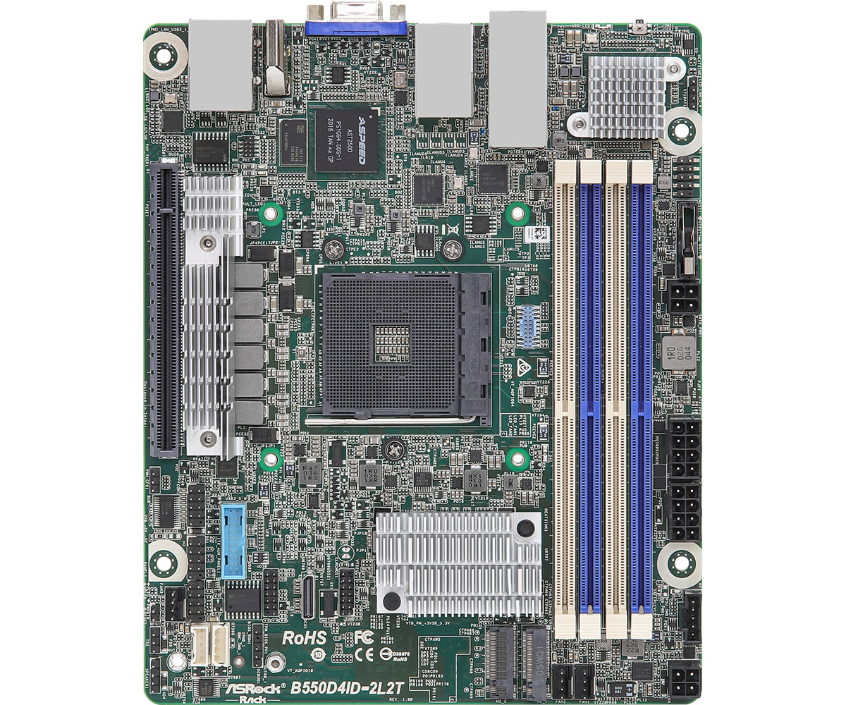 ASRock B550 mini-ITX Sockel AM4 Moderkort - B550D4ID-2L2T