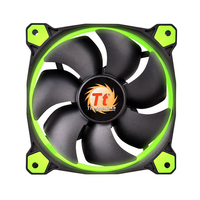 Ventilateur de boîtier d'ordinateur Riing 12 12 cm noir, vert