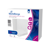Étui transparent MediaRange pour 2 disques, paquet de 5