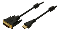 LogiLink HDMI till DVI-D-kabel 2m guldpläterad - CH0004