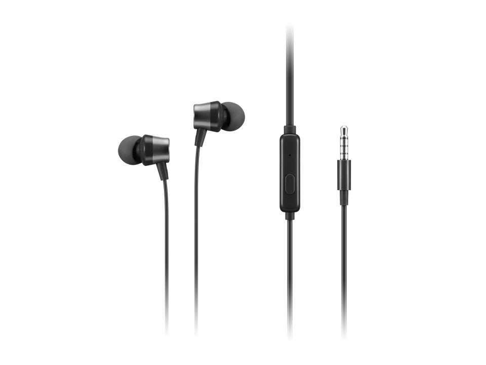 Lenovo Analog Gen 2 - Headphones with mic - in-ear - black - for ThinkCentre M70q 3 - 4XD1J77352