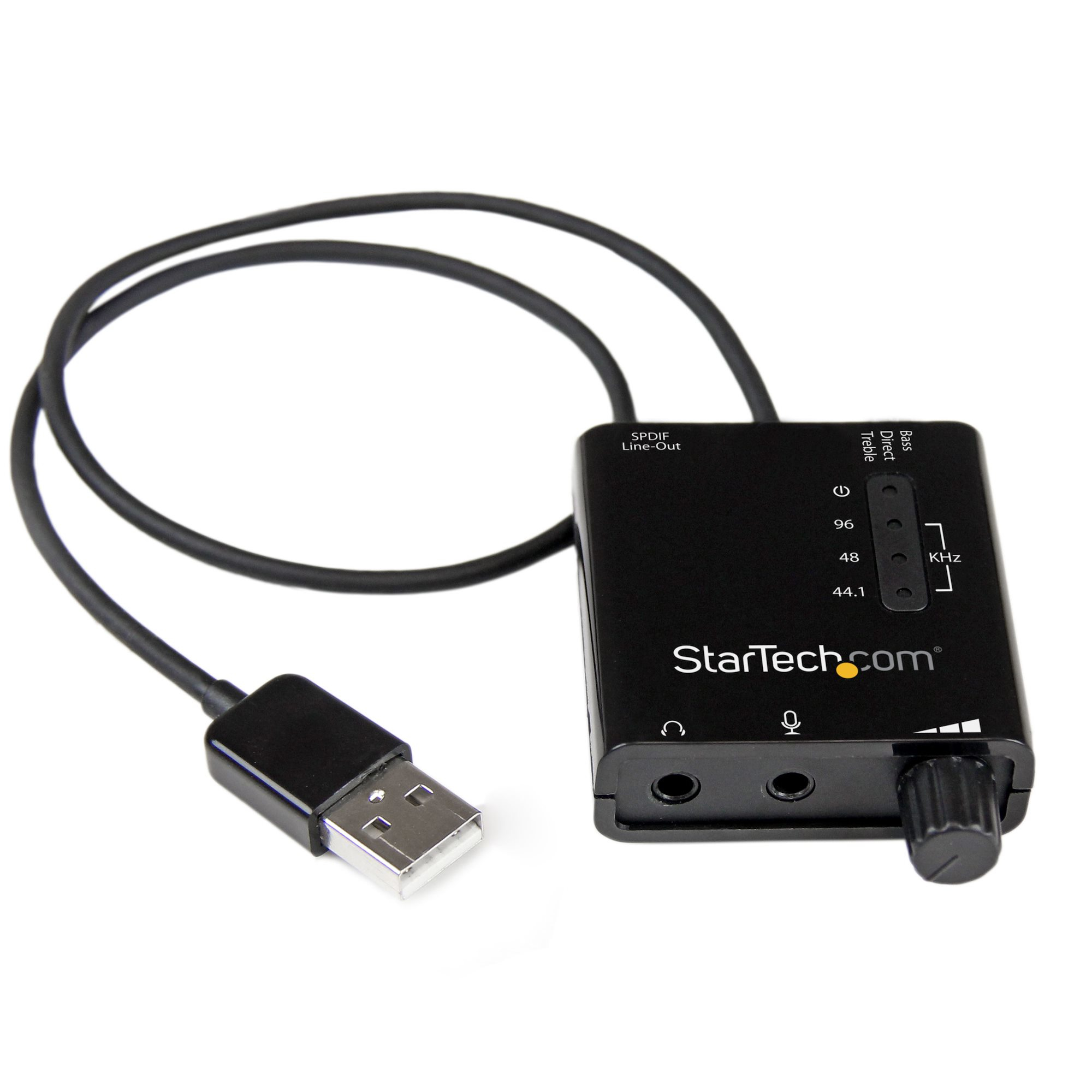 StarTech USB Stereo Audio Adapter External Sound Card with SPDIF Digital Audio - 5.1 channels - 24 bit - 91 dB - USB - ICUSBAUDIO2D