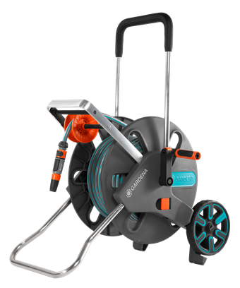 Gardena AquaRoll L Easy - Cart reel - Manual - Functional - Blue - Gray - Orange - Freestanding - 100 m