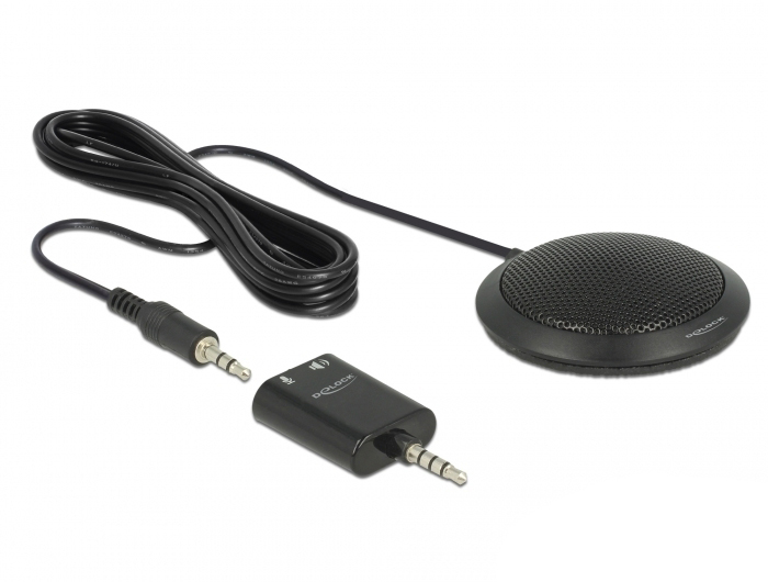 Delock 65873 - Microphone de table - -32 dB - 100 - 10 000 Hz - 2 200 Ω - Omnidirectionnel - Filaire