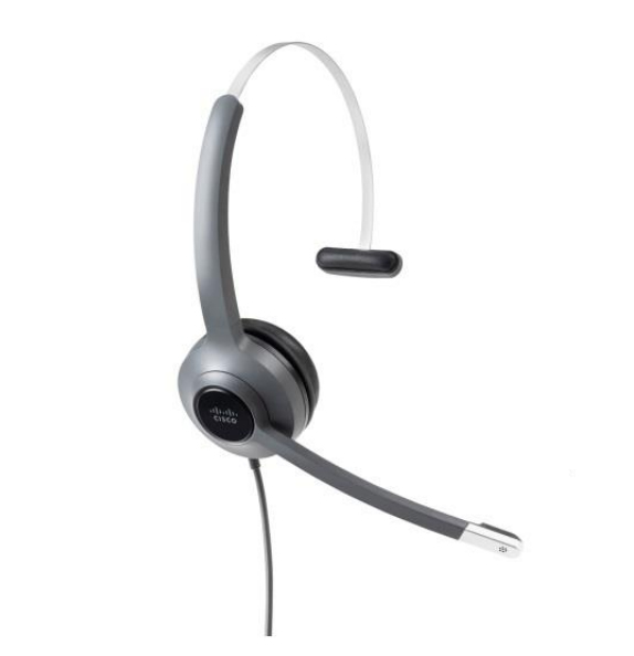 Cisco 521 - Headset - Head-band - Office/Call center - Black - Gray - Monaural - In-line control unit - CP-HS-W-521-USB=