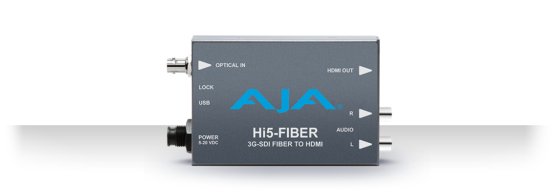 AJA Hi5-Fiber SDI över fiber till HDMI-omvandlare - HI5-FIBER