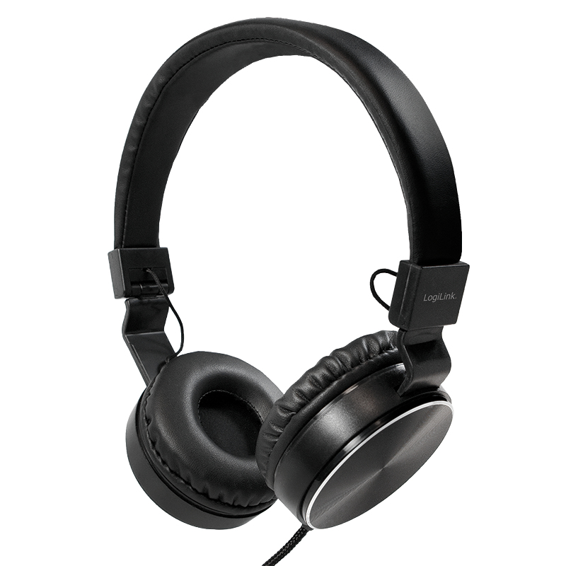 LogiLink HS0049BK Casque supra-auriculaire Câble 1,2 m