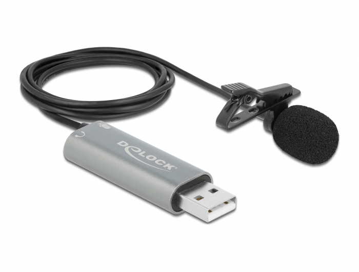 Delock 66638 - Lavalier/Lapel microphone - -30 dB - 50 - 18000 Hz - 24 bit - 192 kHz - 74 dB - 66638