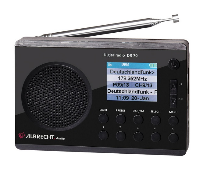 Albrecht DR 70 - Portable - Digital - DAB+,FM - 87.5 - 108 MHz - 174 - 240 MHz - 1.5 W