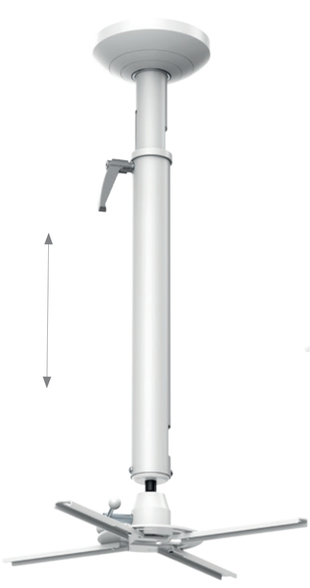 Support de plafond pour projecteur Hagor Beamfix II 670-900 mm