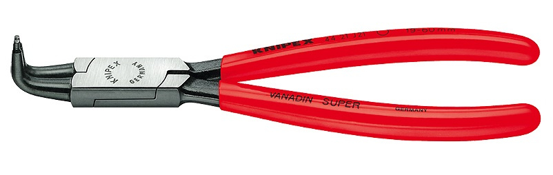 KNIPEX 44 21 J11 - Circlip pliers - Chromium-vanadium steel - Plastic - Red - 13 cm - 88 g