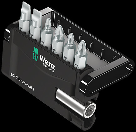 Embouts Wera à fente/PH/PZ + 05056295001 Support universel Mini-Check