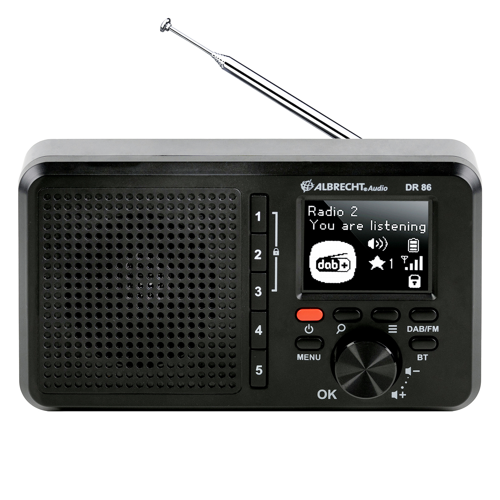 ALAN DR 86 kleines Senioren Digitalradio DAB+/UKW schwarz