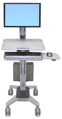 Ergotron WorkFit C-Mod - Poste de travail assis-debout à écran unique - 8,1 kg - 68,6 cm (27") - 75 x 75 mm - 100 x 100 mm - Réglage de la hauteur - Gris