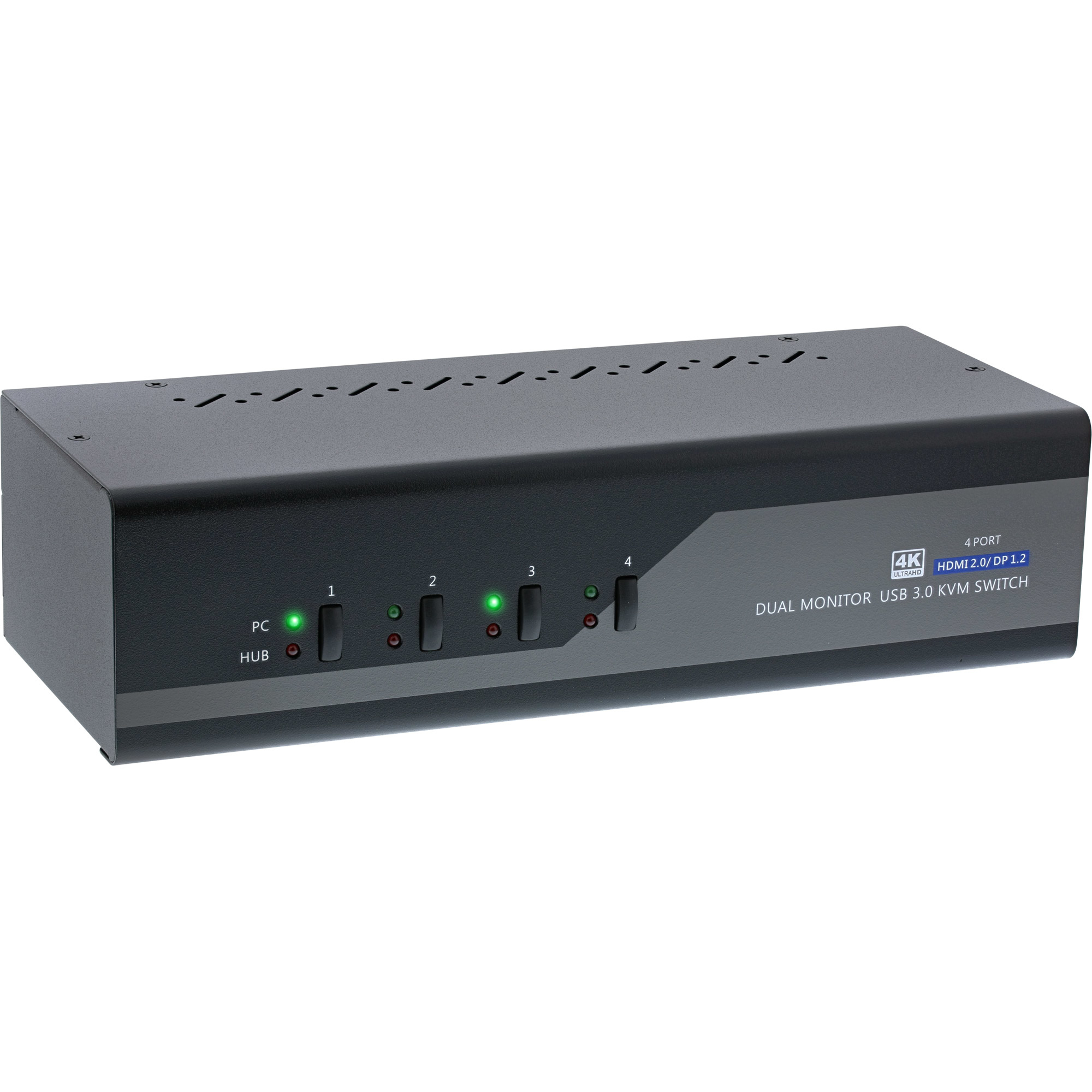Commutateur KVM HDMI 4K double DP 4 ports en ligne