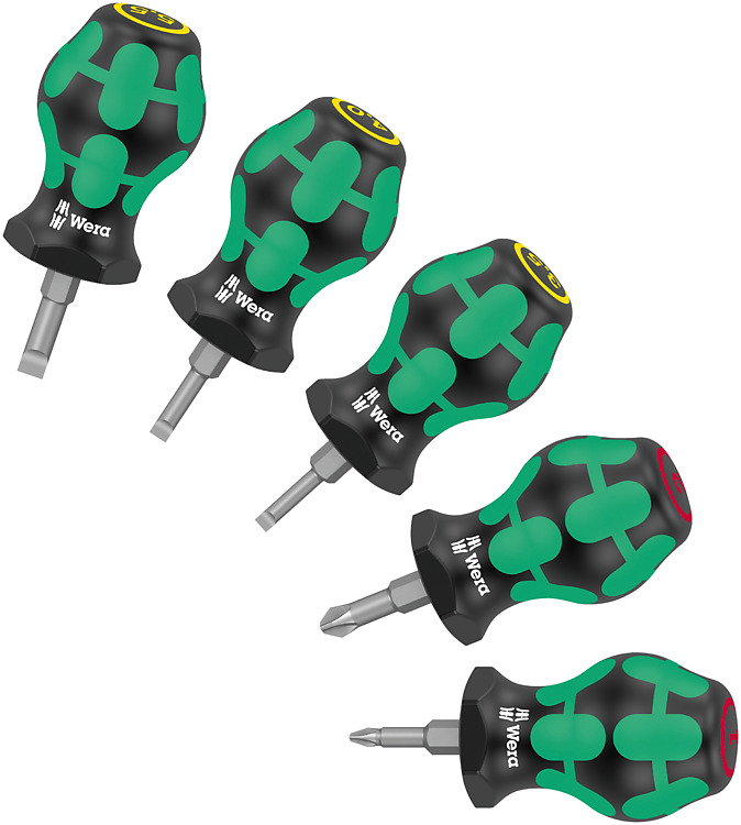 Wera Stubby Set 1 - 115 mm - 39 mm - 114 mm - 227 g - Noir/vert