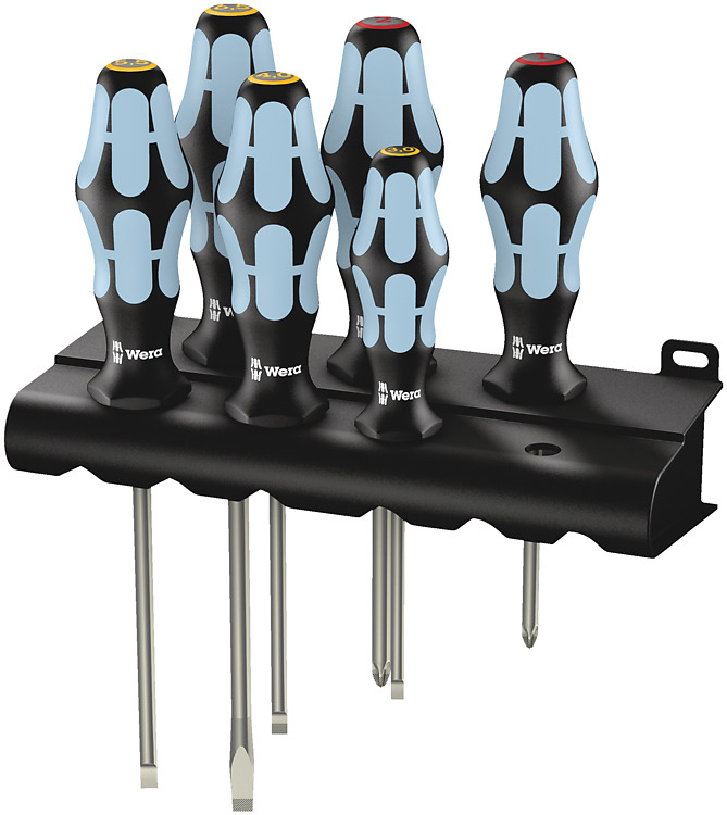 Jeu de tournevis Wera 3334/6 - Noir/Bleu - Noir