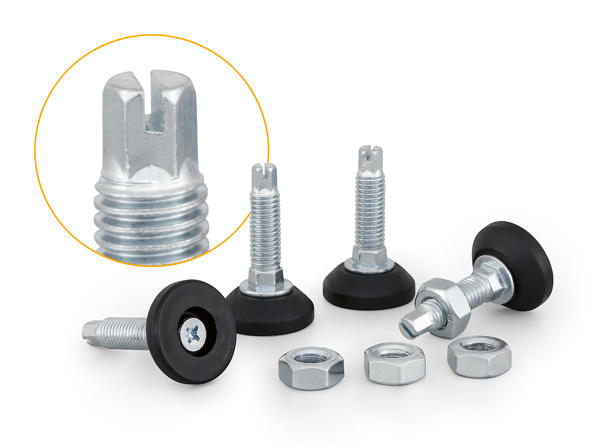 Triton 1 set of leveling feet - 4 pieces - M10 thread - RAX-MS-X64-X1