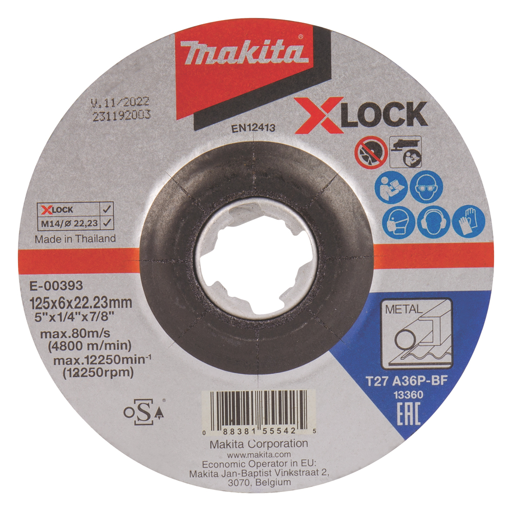 Makita E-00393 Disque de meulage Métal 125x6mm