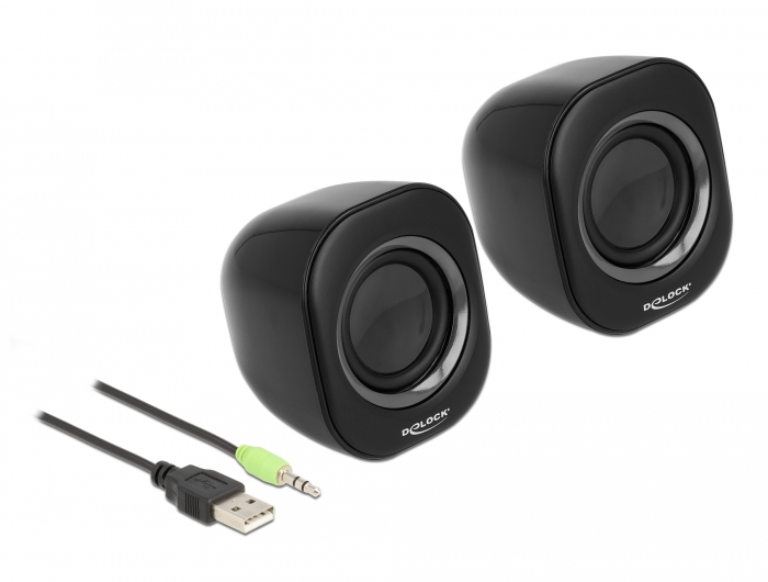 Delock 27002 - Lautsprecher PC Stereo 3.5mm Klinke - 27002