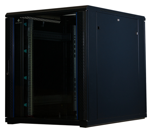 Rockstable 18U 19" Armoire de serveur en verre trempé autoportante