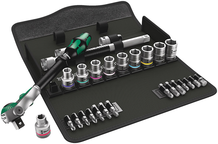 Jeu de cliquets rapides Wera 8100 SC 9 Zyklop | entraînement 1/2"